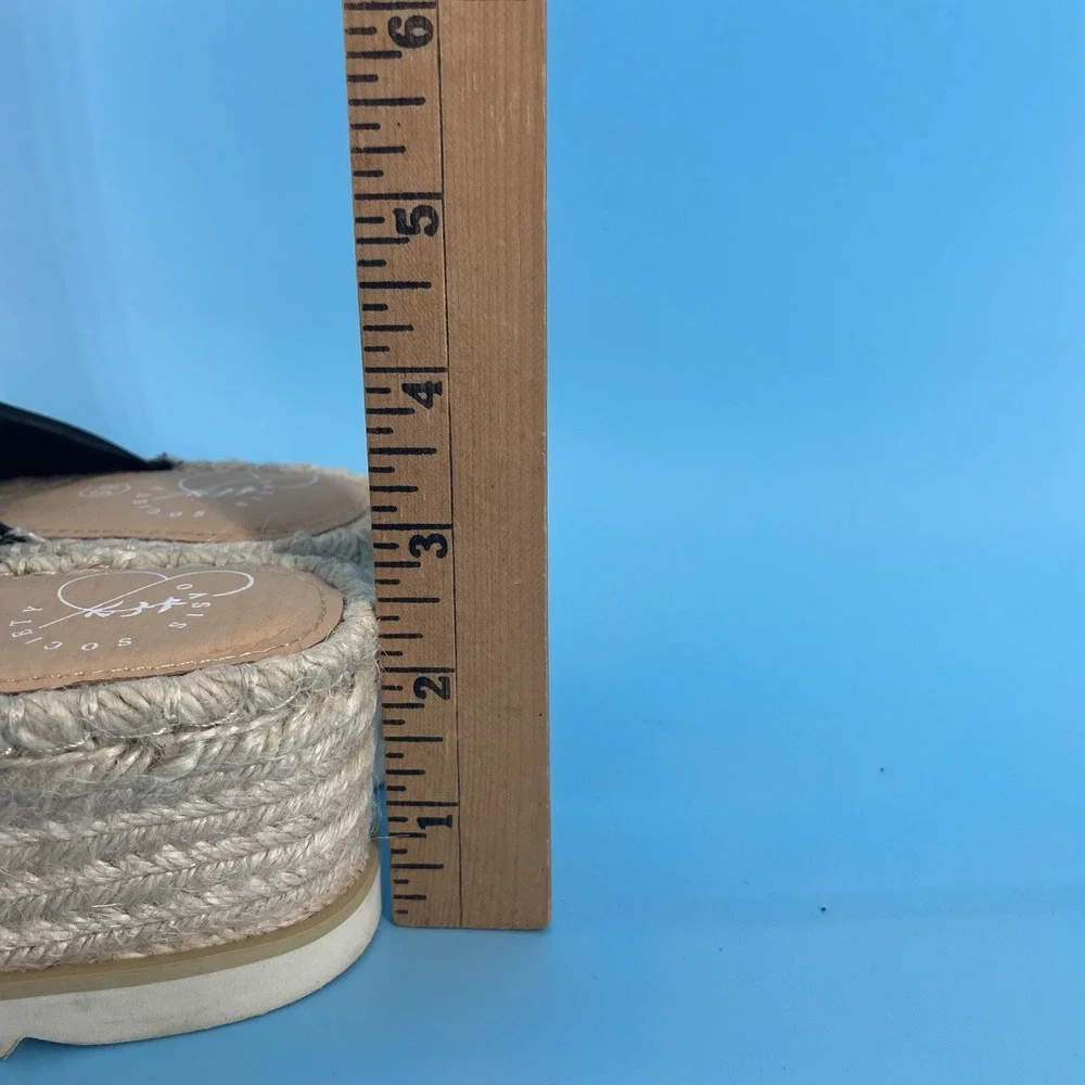 Oasis Society Rebel Espadrille Puffer Sandal Women's Sz 6.5 Y2K Platform Chunky